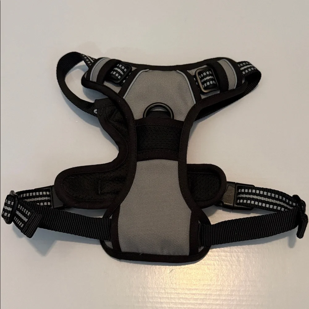 Rabbitgoo No Pull Black and Gray Dog Harness